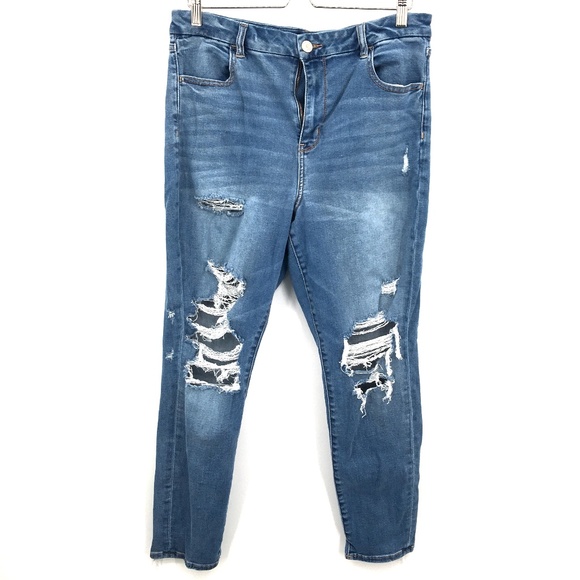 American Eagle Outfitters Denim - American Eagle curvy hi rise jegging skinny destroyed distressed jeans 16 women